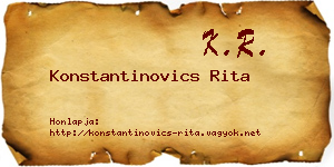 Konstantinovics Rita névjegykártya
